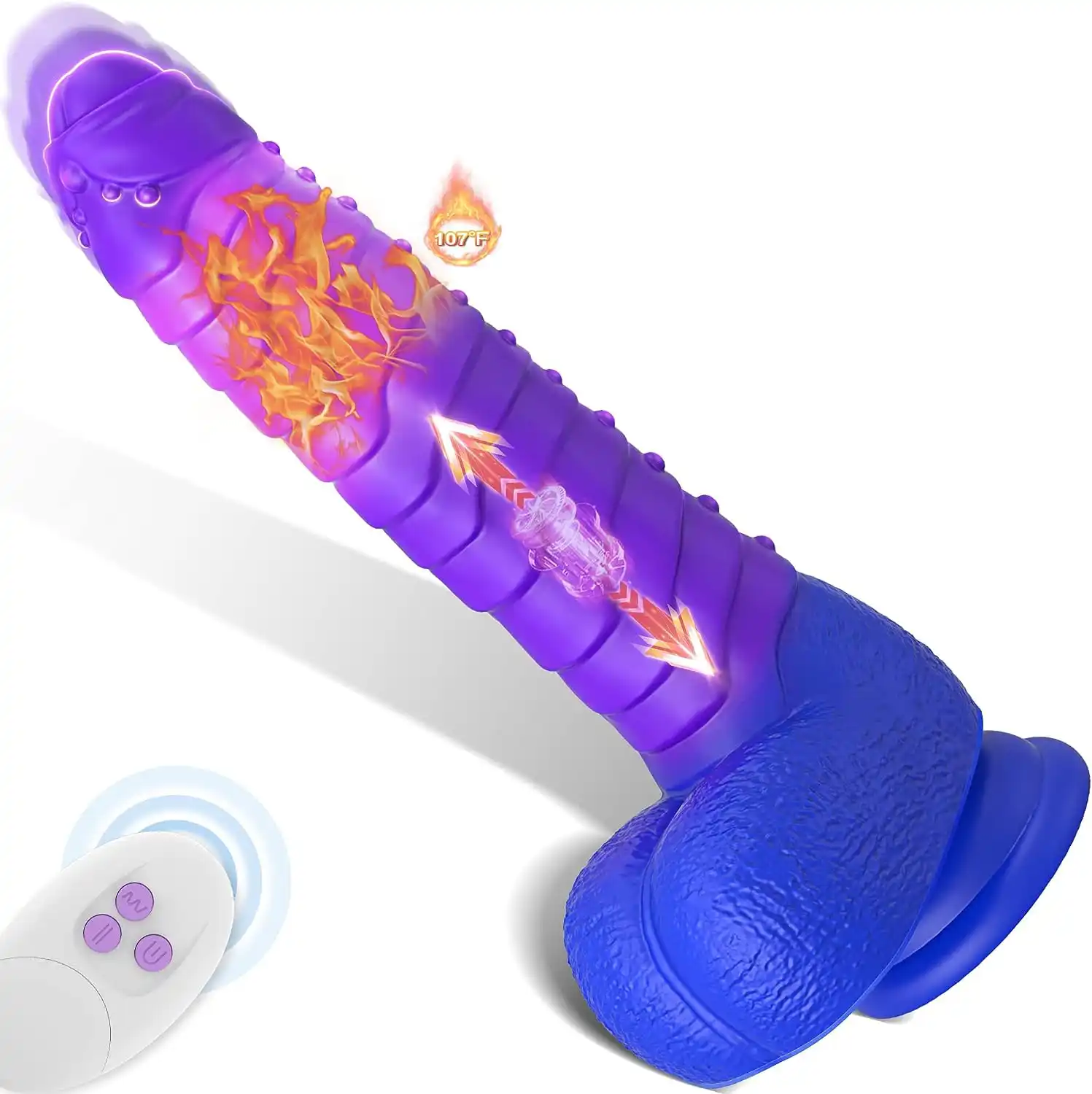 Shopicat Color-Changing Liquid Silicone Realistic Thrusting Dildo