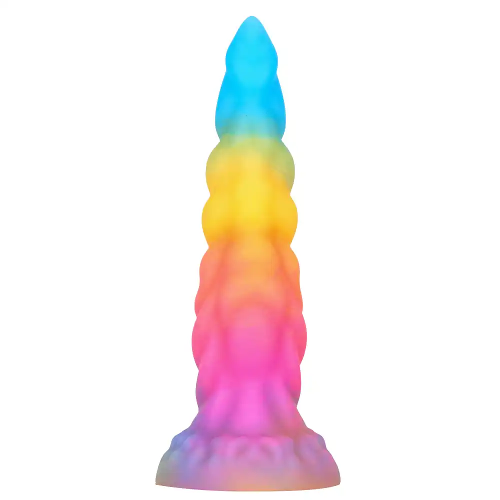 Shopicat Colorful Glow-in-the-Dark Spiked Silicone Realistic Dildo