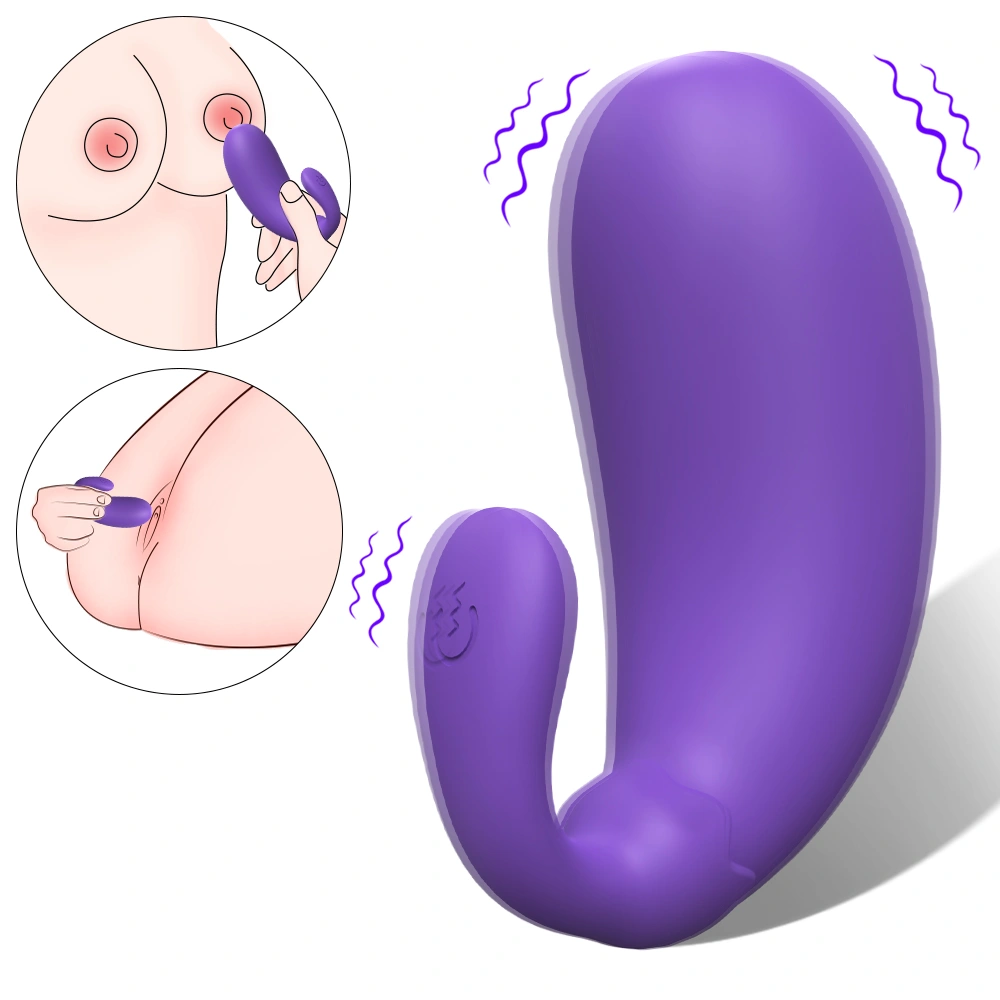 Shopicat Mini Eggplant Rechargeable egg vibrator and Clitoral Stimulator-2