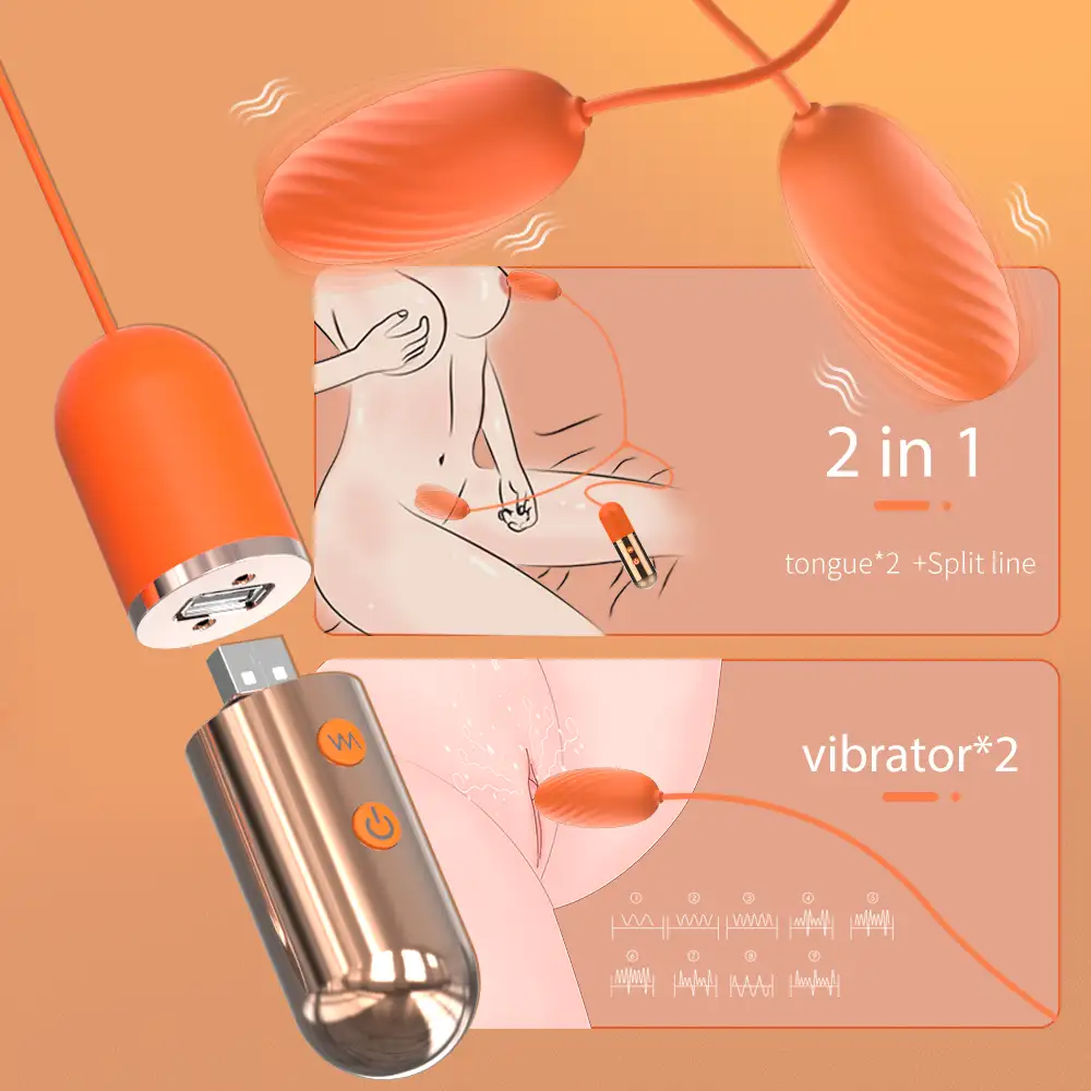 Shopicat Magic Bean 5 Rechargeable Dual Silicone Egg Vibrators-6