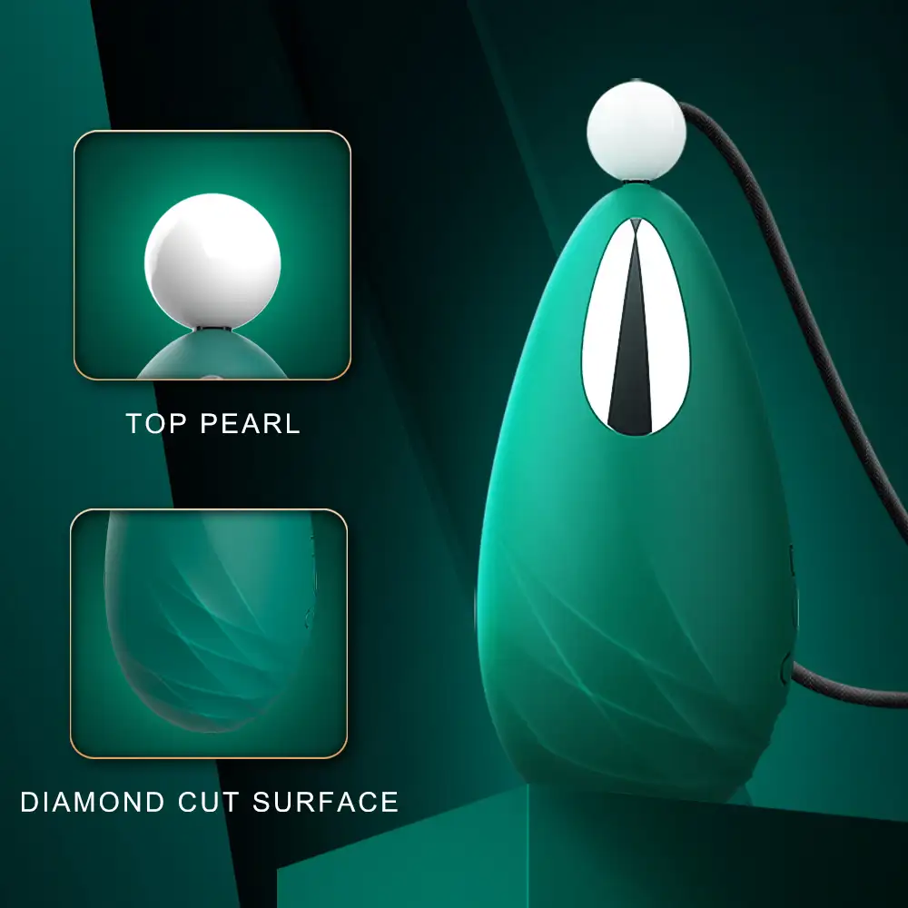 Shopicat Beryl High-Powered Egg Vibrator in a Green Pendant Design-5