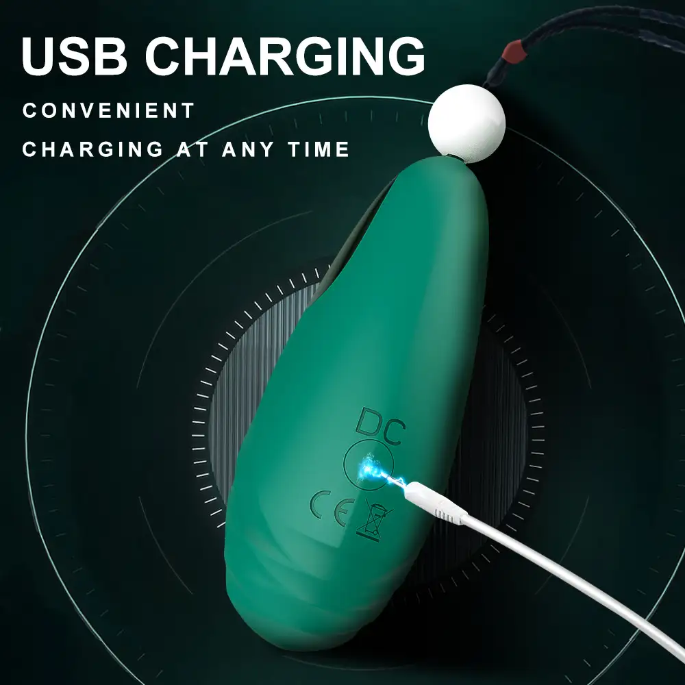 Shopicat Beryl High-Powered Egg Vibrator in a Green Pendant Design-4