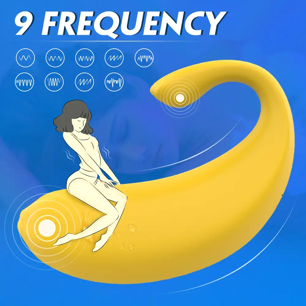 Shopicat Banana Remote Control Rechargeable Egg Vibrator and Clitoral Stimulator-3