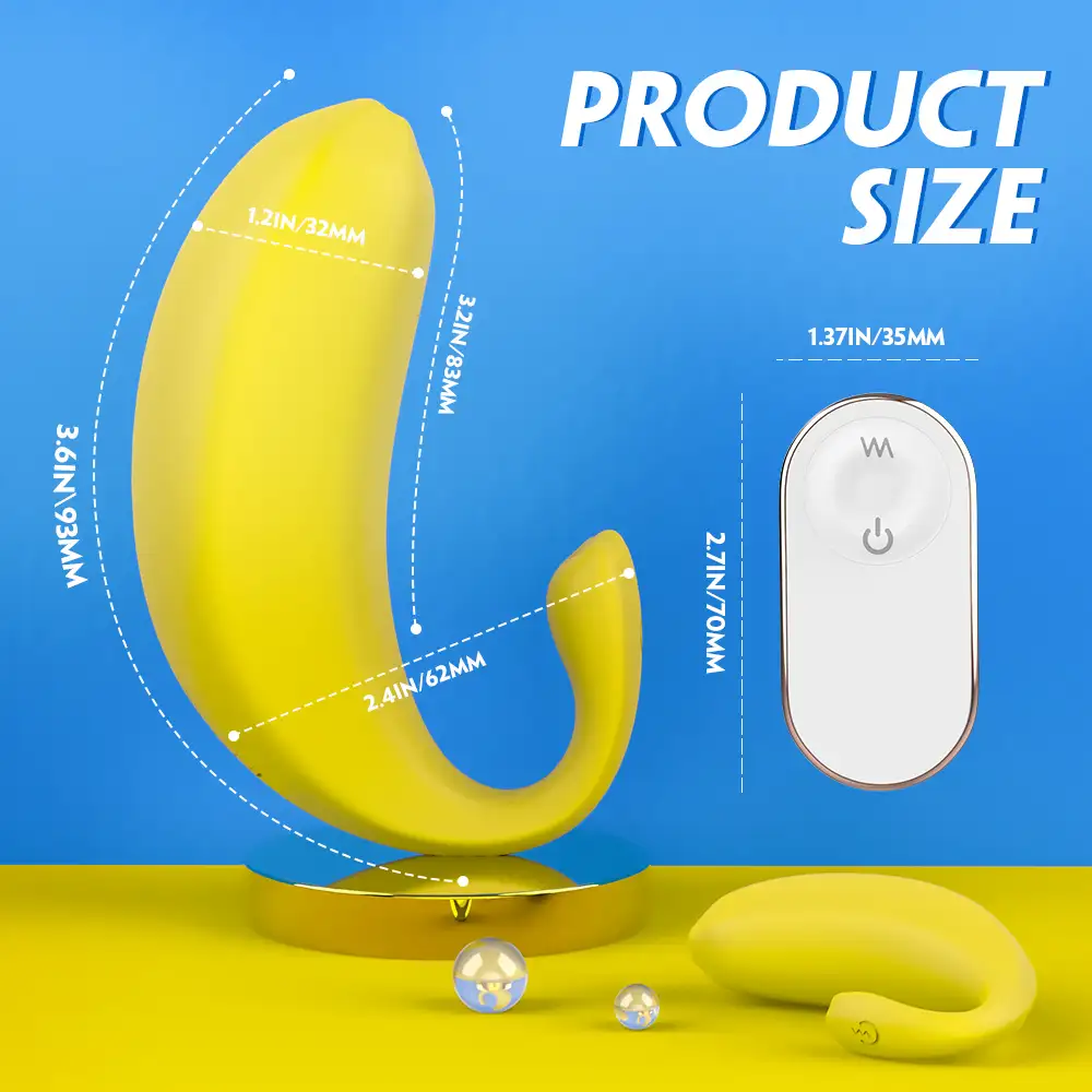 Shopicat Banana Remote Control Rechargeable Egg Vibrator and Clitoral Stimulator-2